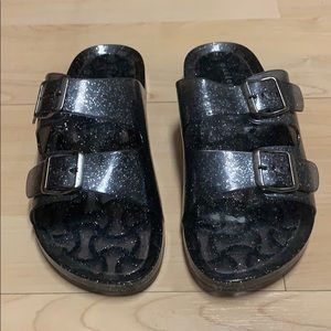 Madden Girl Jessa Glitter Jelly Slide Sandals